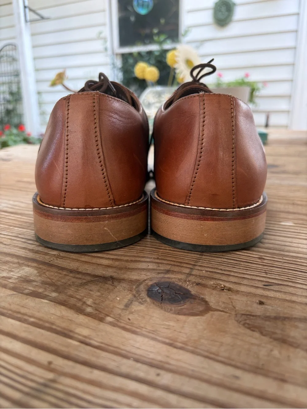 Stacy Adams Men’s Brown Leather Cap Toe Oxford Dress Shoes Croc Embossed